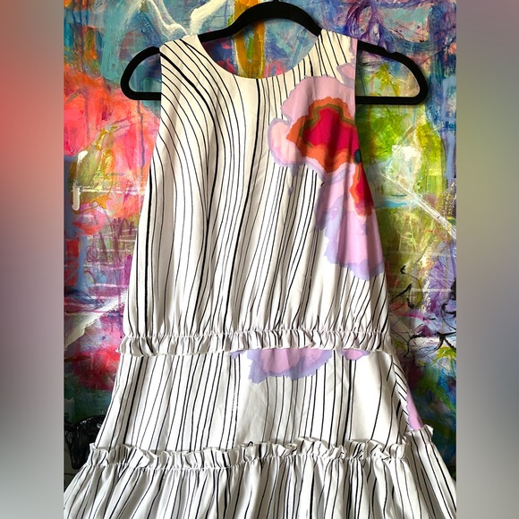 FUN Gorgeous Maxi Dress WEAR A PAINTING 🥰 Artsy elegant Flowy Floral 14 Rachel - Picture 5 of 9